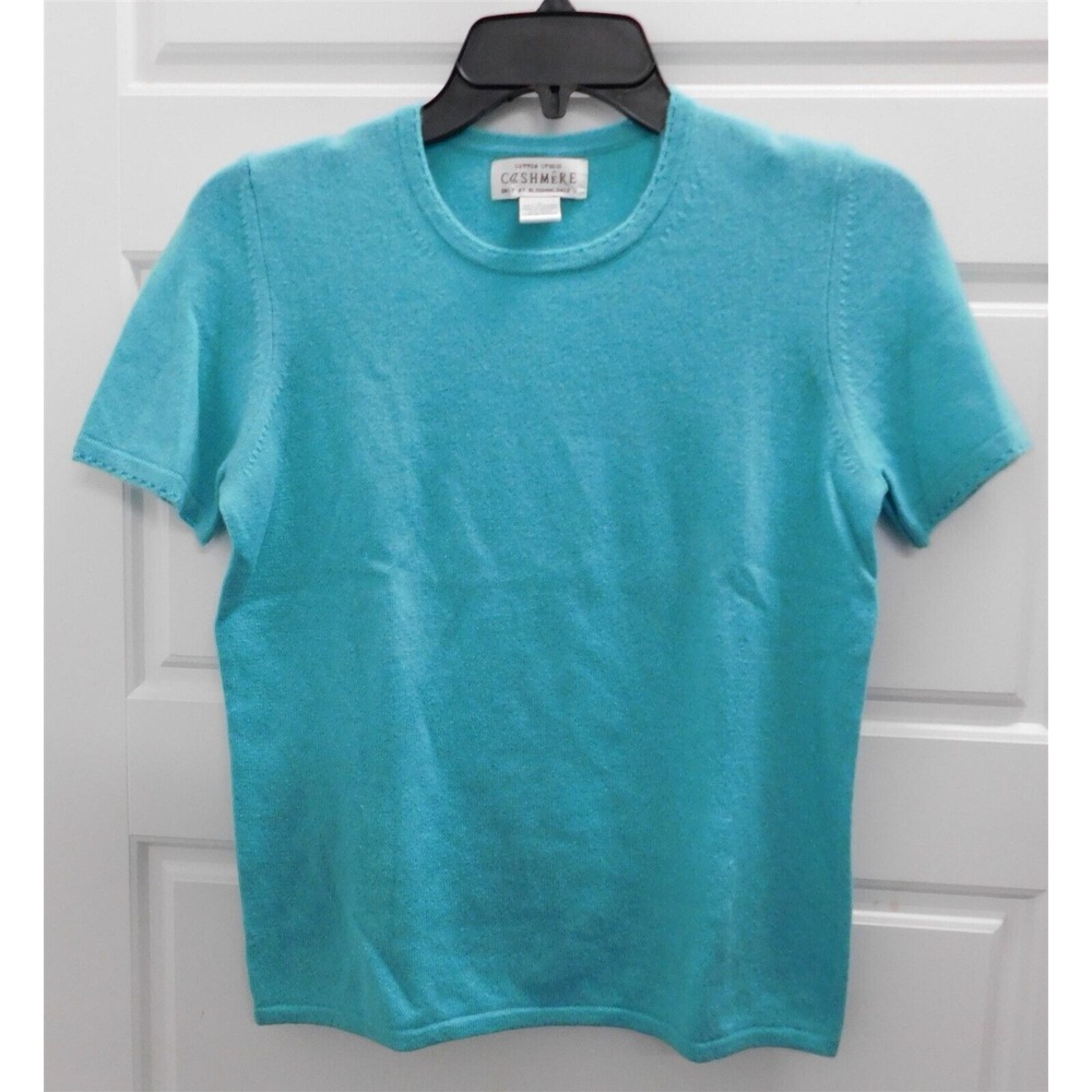 Sutton Studio 100% Cashmere Teal Green Pullover Sweater sz S
